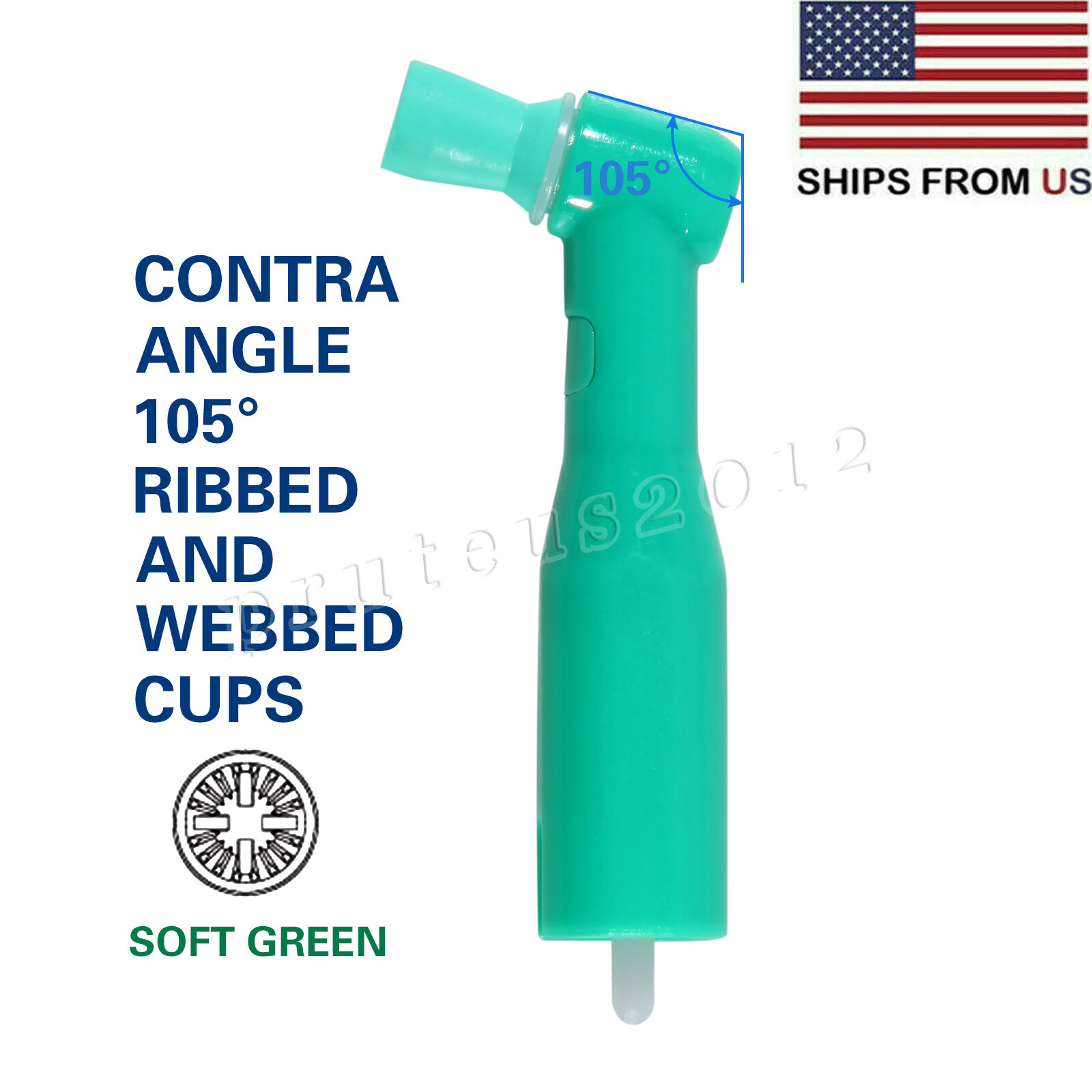 Dental Disposable Prophy Angles Regular Latex Free Contra Angle 105° - 500pcs