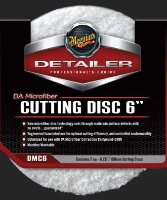 Meguiars Meguiar s Dmc6 Da 6 Microfiber Cutting Disc 2 Pack White