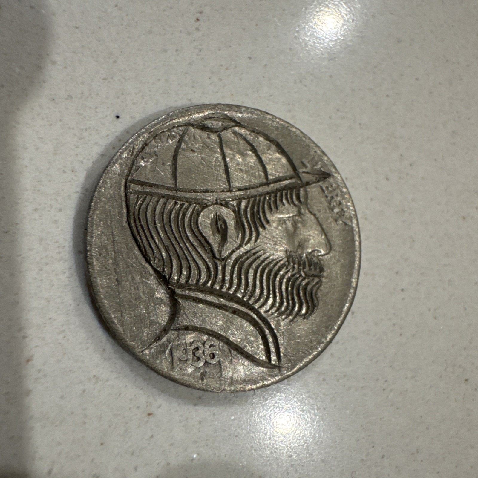 HOBO NICKEL ART WORK - Hand Carved - Frank Brazzell Signed - rare vintage coin