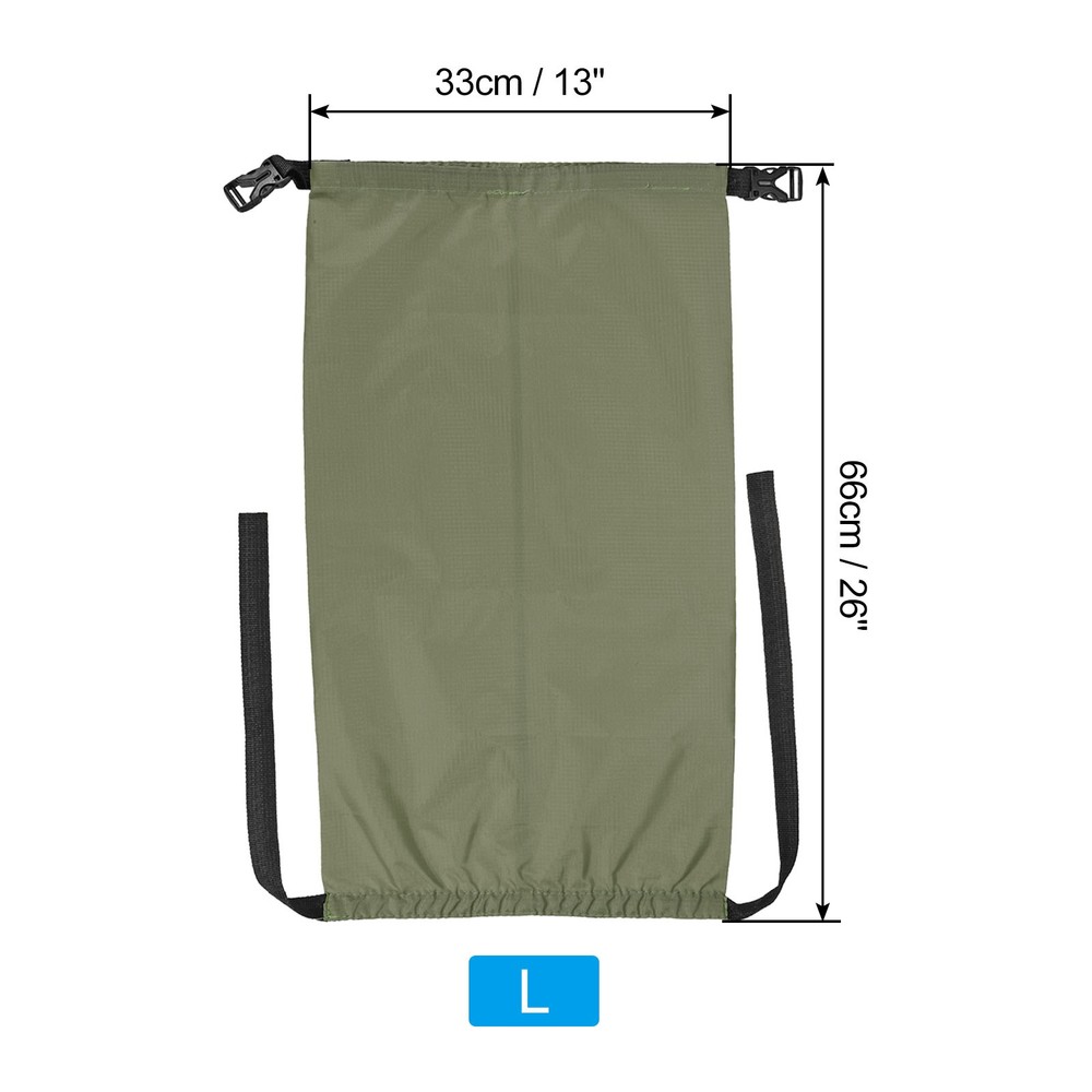 Compression Stuff Sack, L Waterproof Sleeping Bag Storage Sack, Army Green