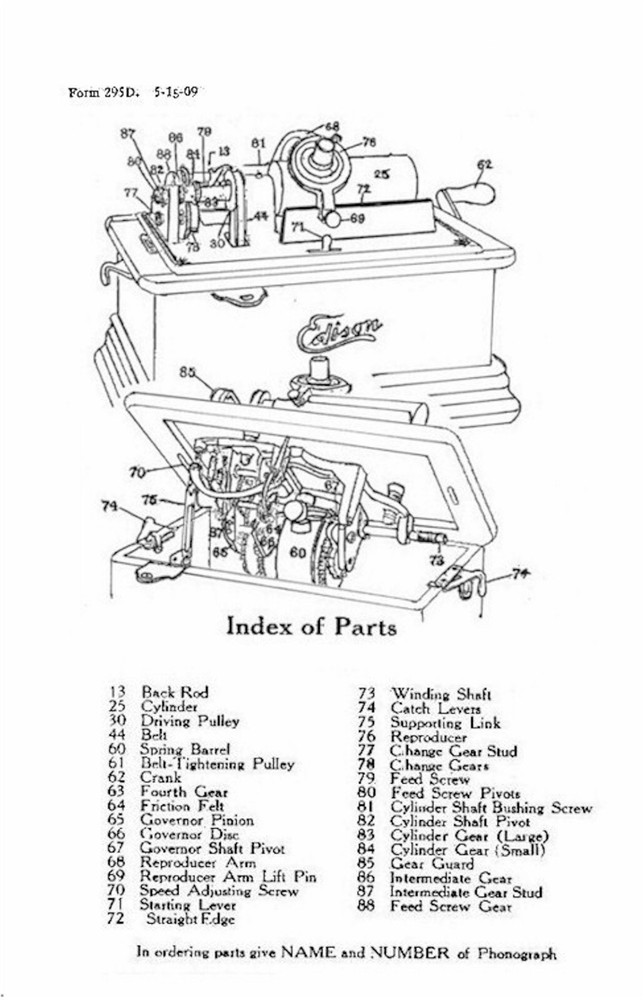 Edison Standard Phonograph Model D Instruction Manual