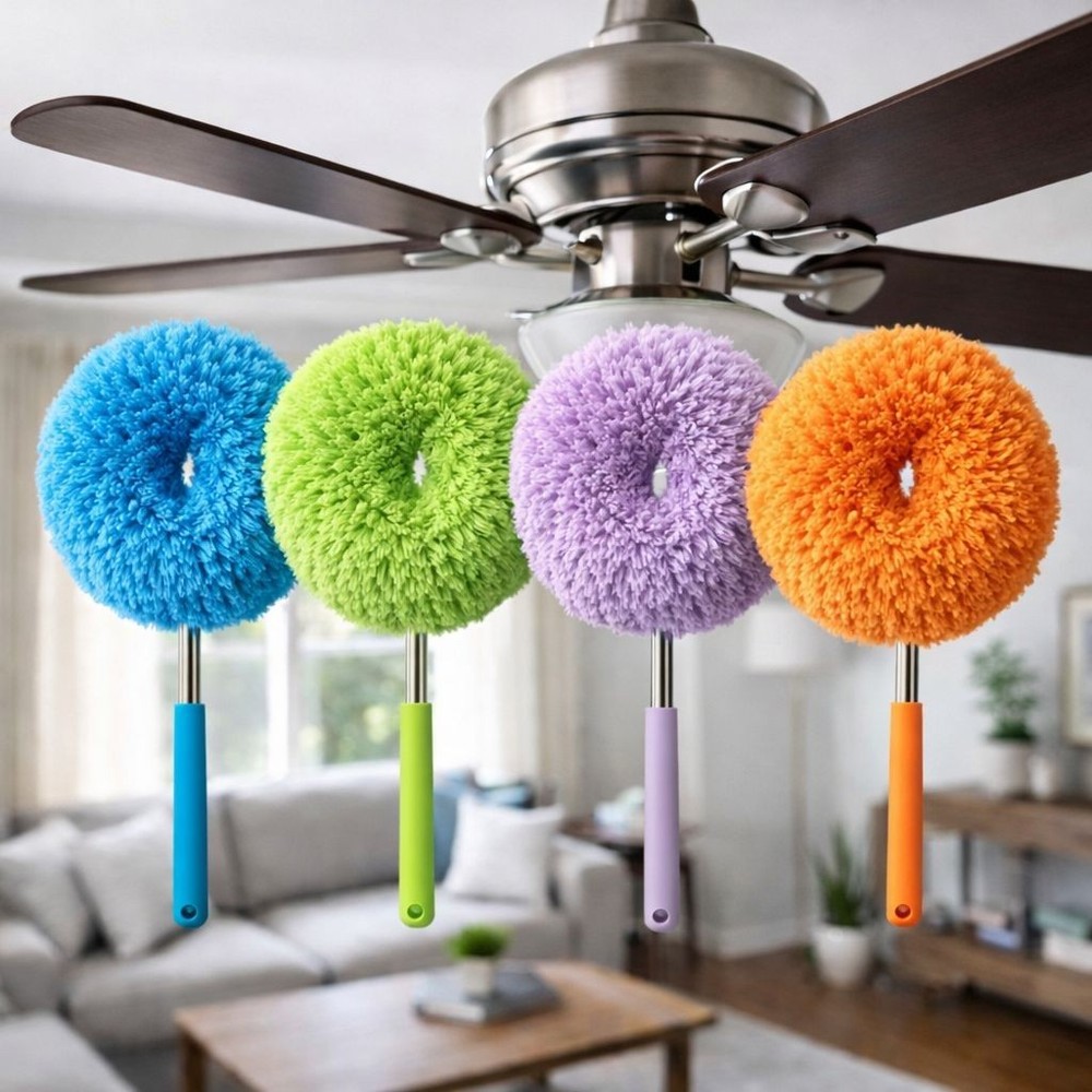 Ceiling Fan Cleaner Duster – Reusable Microfiber Long Handle Blade Cleaner