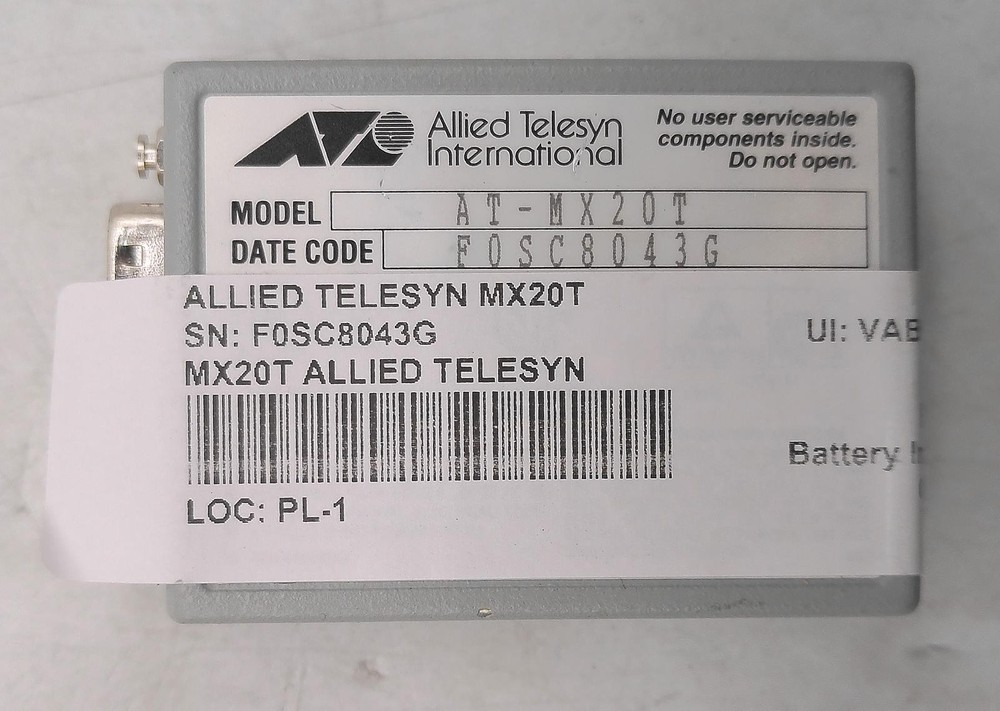 ALLIED TELESYN CENTRECOM MX20T AT-MX20T TWISTED PAIR TRANSCEIVER