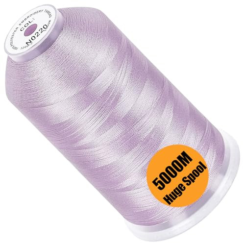 - Single Huge Spool 5000M Each Polyester Embroidery Machine Amethyst-N0220