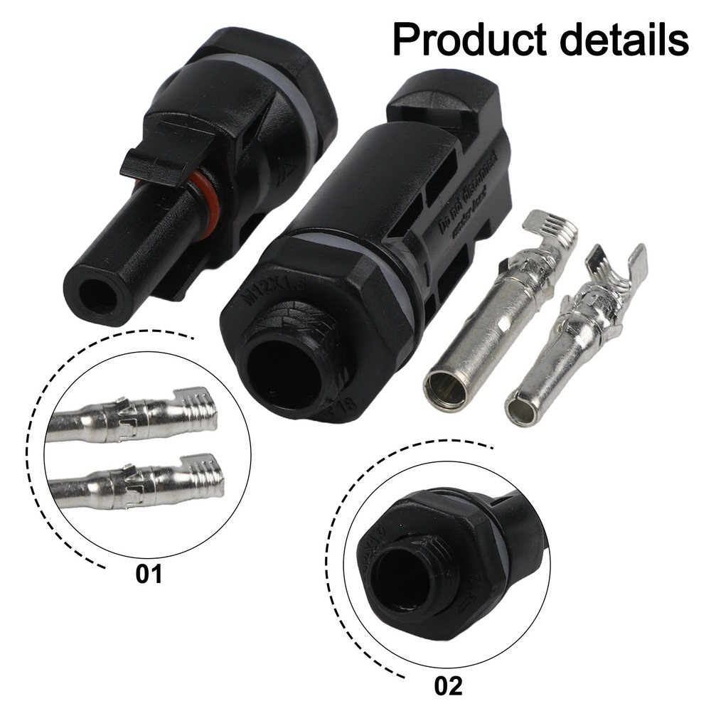 5 Set Solar Panel Connector with Insulating Material PC for Installation