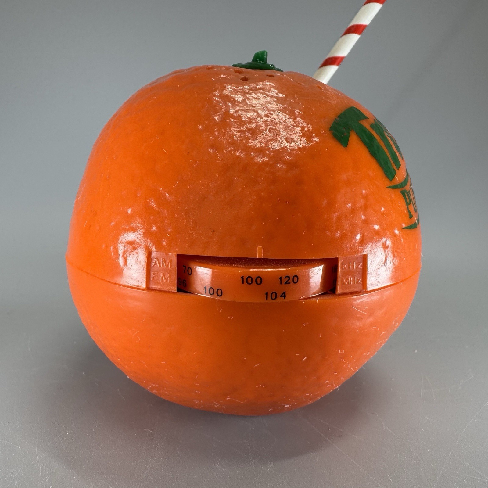 Vtg Tropicana Pure Premium Orange Radio AM/FM Straw Antenna 1980s 1990s NICE!