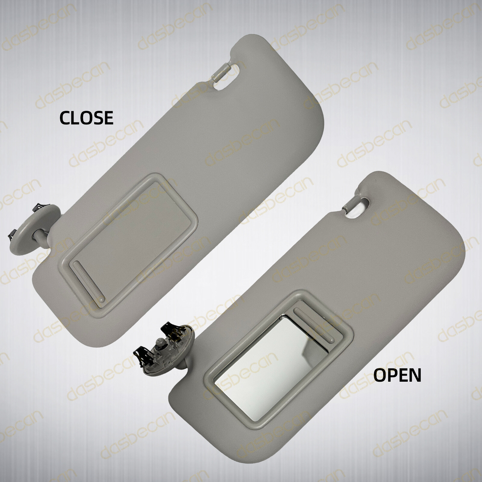 Gray Leather Sun Visor w/ Mirror Left Driver Side For Toyota Corolla 2009-2013