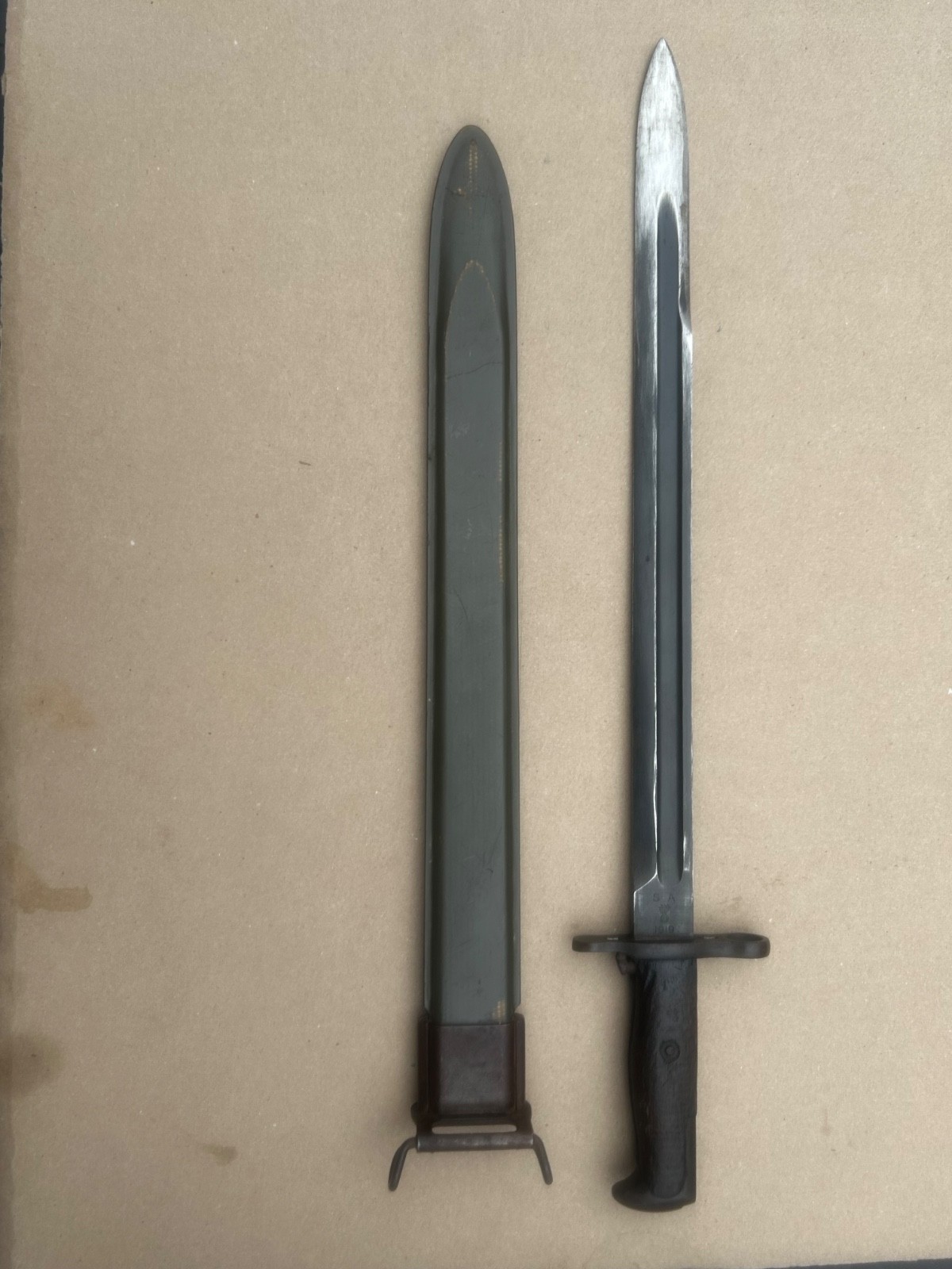 Model 1905 SPRINGFIELD SA 1919 BAYONET and SCABBARD WWI