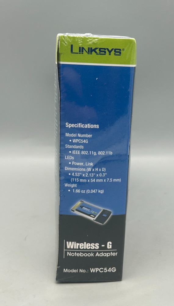 Linksys Wireless-G Notebook Adapter (WPC54G) - Sealed