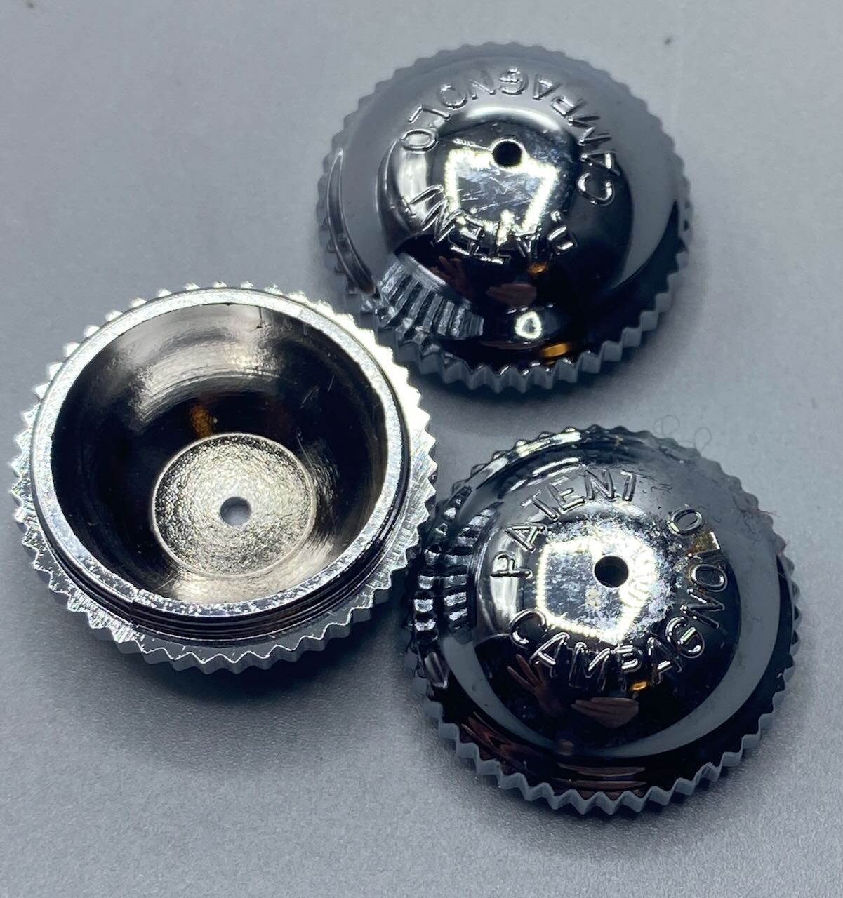 NEW Campagnolo SL Superleggera Chromed Plastic Pedal Dust Cap (1) *Reproduction*