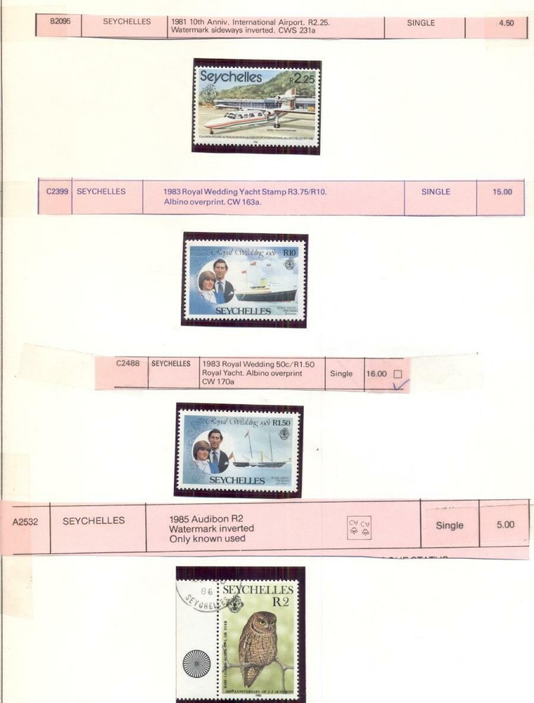 BRITISH AREA ERRORS Collection, 191 Errors & Freaks, all mint, 1980's period