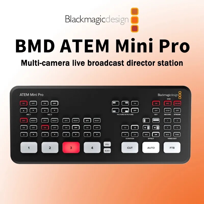 Blackmagic Design ATEM Mini Pro HDMI Live Stream Switcher Multi-view Recording