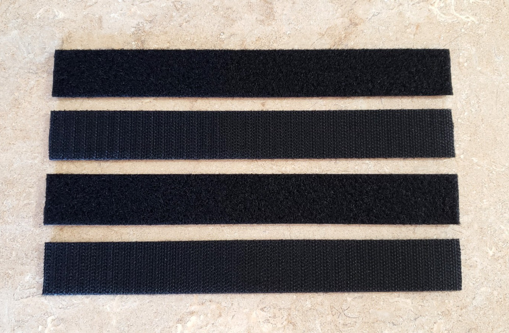 Four 8 x 1 inch Hook and Loop Extension Straps