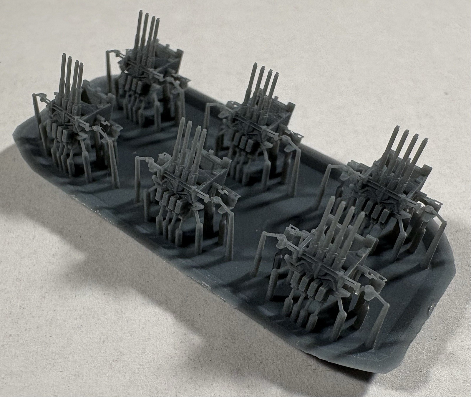 1/350 3D Printed Quad 1.1” “Piano Type” Early War AA Guns X 12