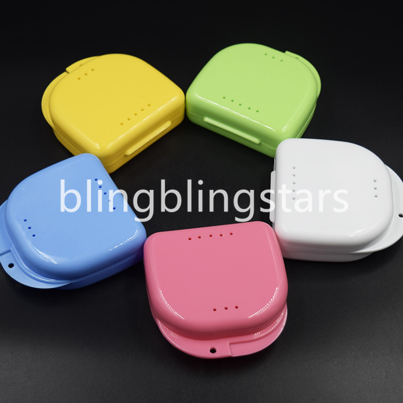 10 Pcs Denture Retainer Storage Box, Mouthguard Container, Assorted Colors