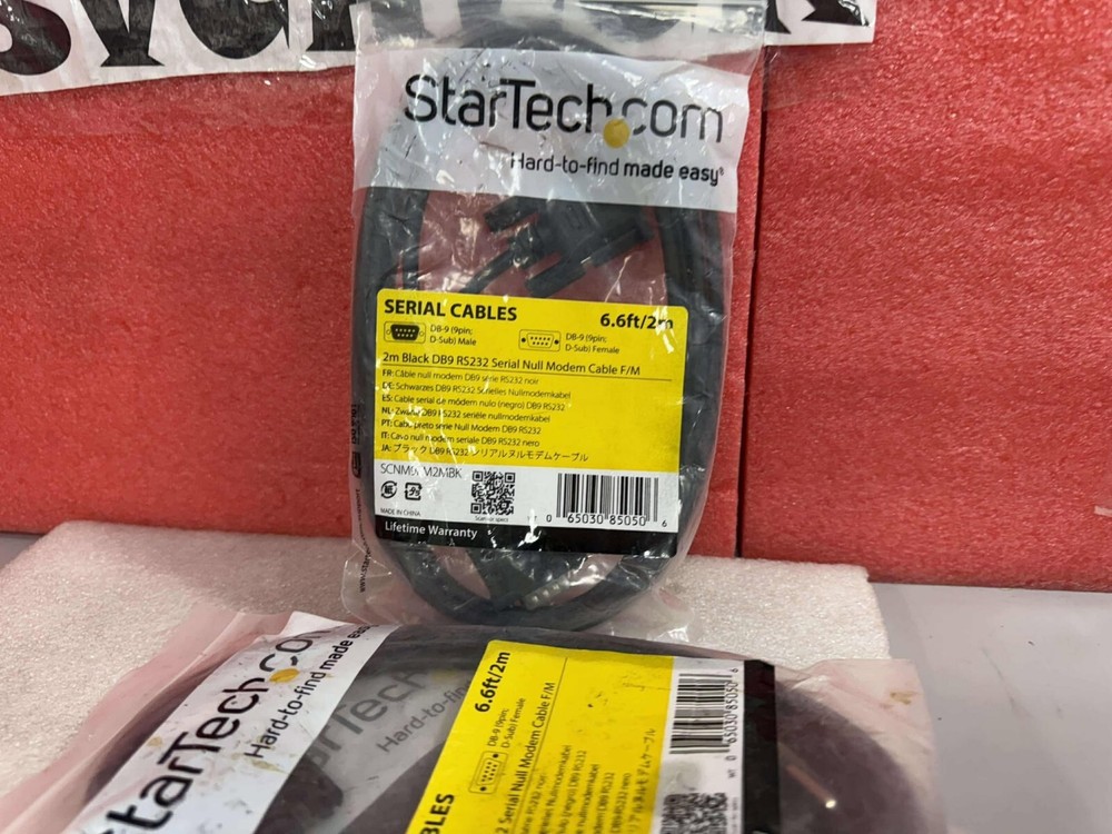 StarTech SCNM9FM2MBK DB9 RS232 Serial Null Modem Cable 2M BLACK
