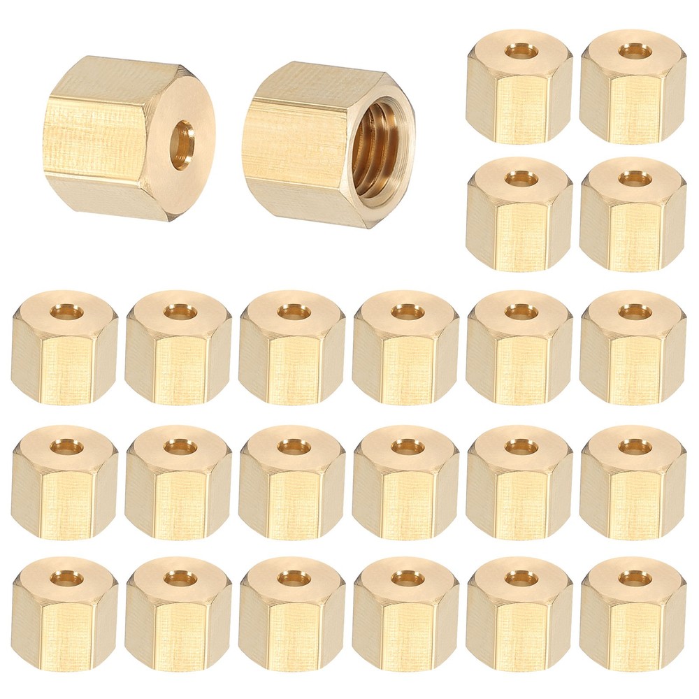 1/8" Brass Compression Nut,25Pcs Brass Compression Fitting Plumbing System