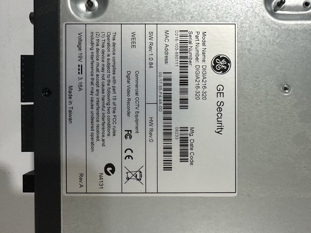 GE Security Digia || DIGA216-320