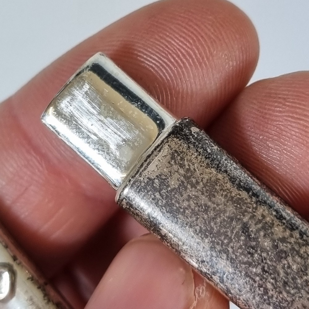 Antique Solid Silver Needle Case Decorated Pipe Key Cards Marked Sterling