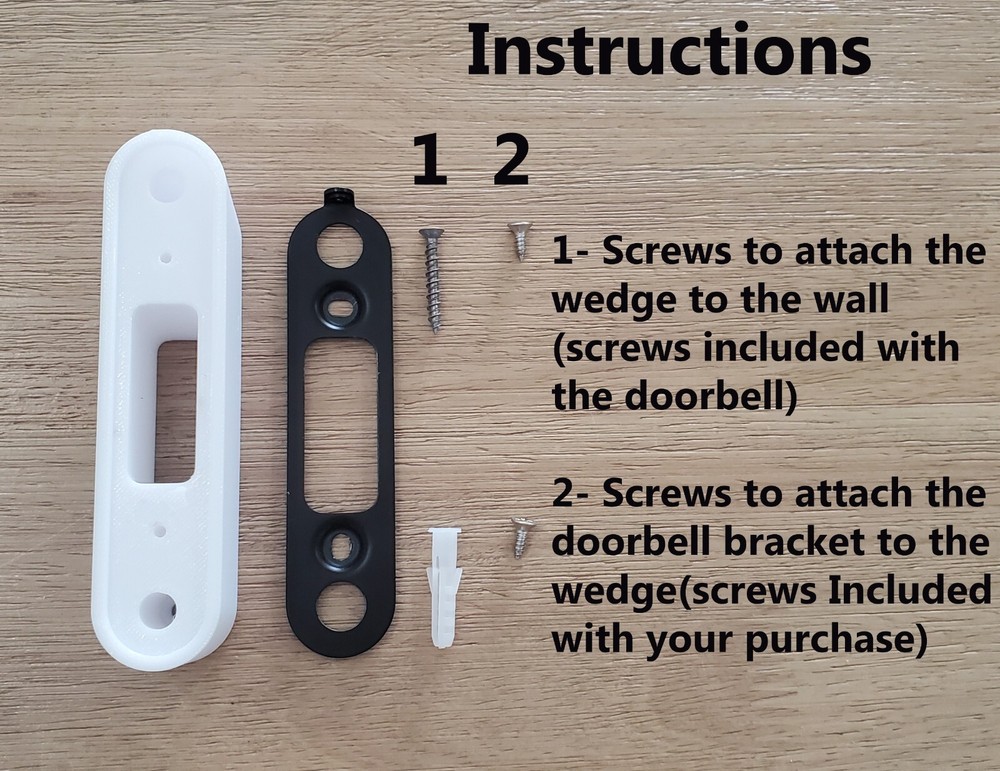 Google Nest Doorbell 2nd Gen Wired Custom Expander Spacer Mounting Bracket