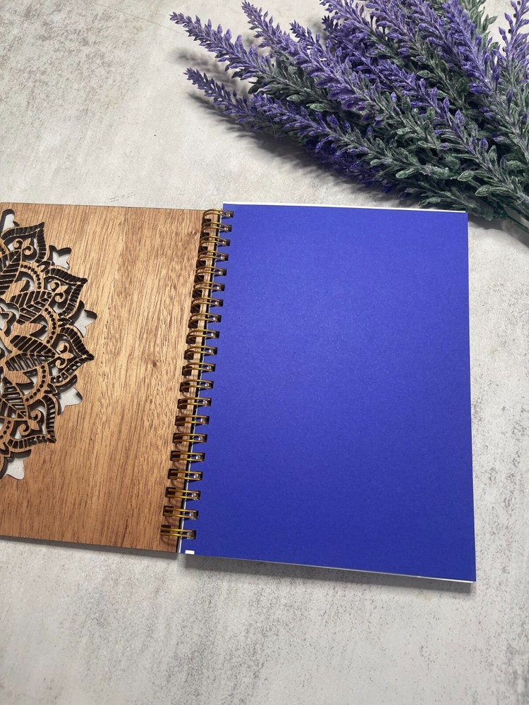 Mandala Wooden Covered Notebook/Journal