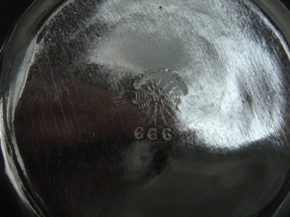 EG Webster & Son Quadruple Silver Plated Waste Bowl Double Handle Made in USA