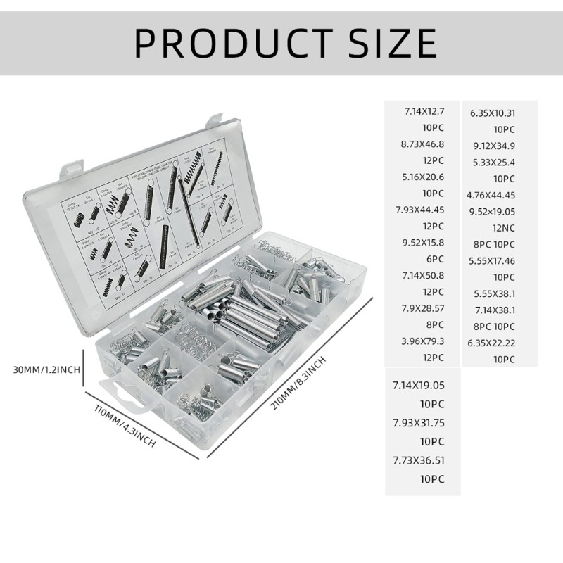 Comprehensive Steel Spring set Multifunction 200pcs Spring Set for Repairs &