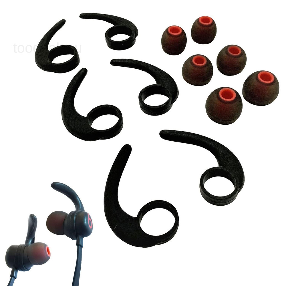 3 Pairs (LMS) Silicone Earbuds Tips Replacement Eartips 3 medium, 3Black-3LMS