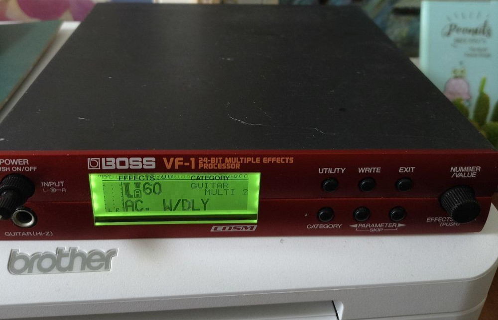 Boss VF-1 Multi Effects Processor 24-bit Rack w/ Adapter Tested from japan