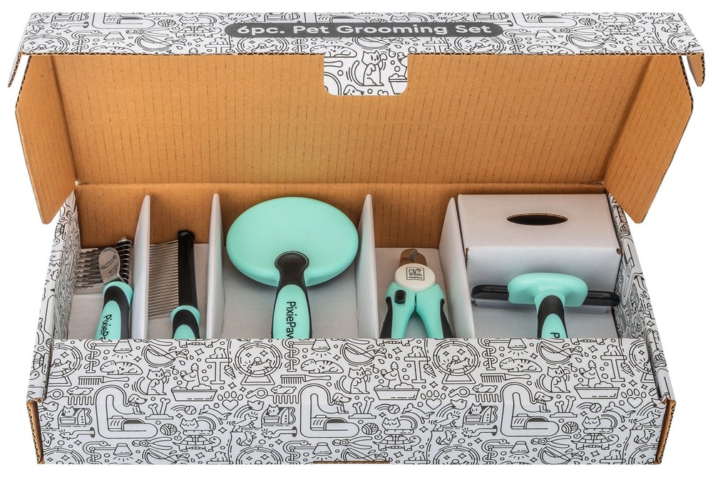 PixiePaws™ 6 Piece Pet Grooming Set - 530004E