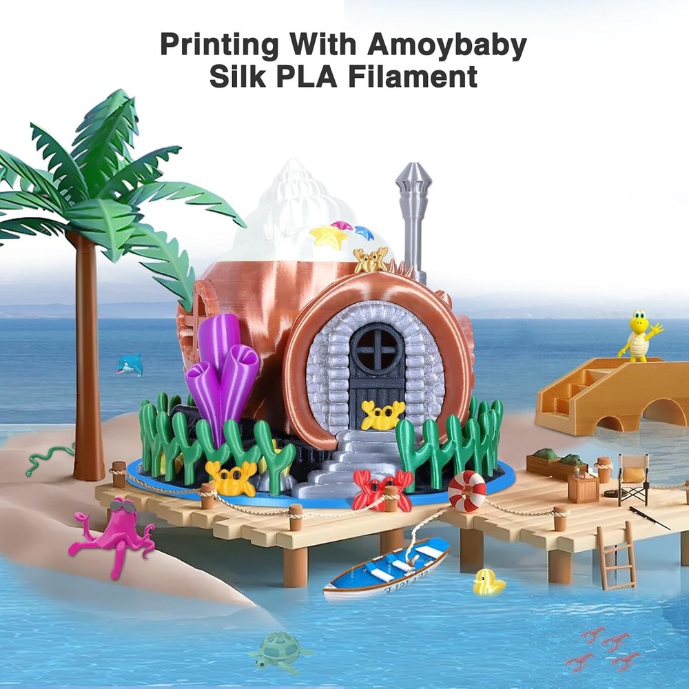 Silk White PLA Filament Bundle 1.75mm, 2kg Smooth 3D Printer Wire 2-Pack