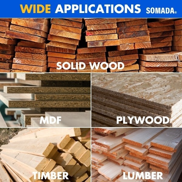 SOMADA Auger Drill Bit Set for Wood, 4-Piece, 1/2", 5/8", 3/4" and 1" Inch Size