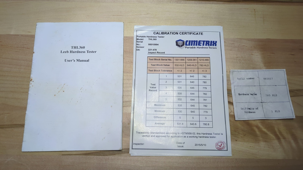 Leeb THL360 Hardness Tester w/ D Type Impact Device READ DESCRIPTION