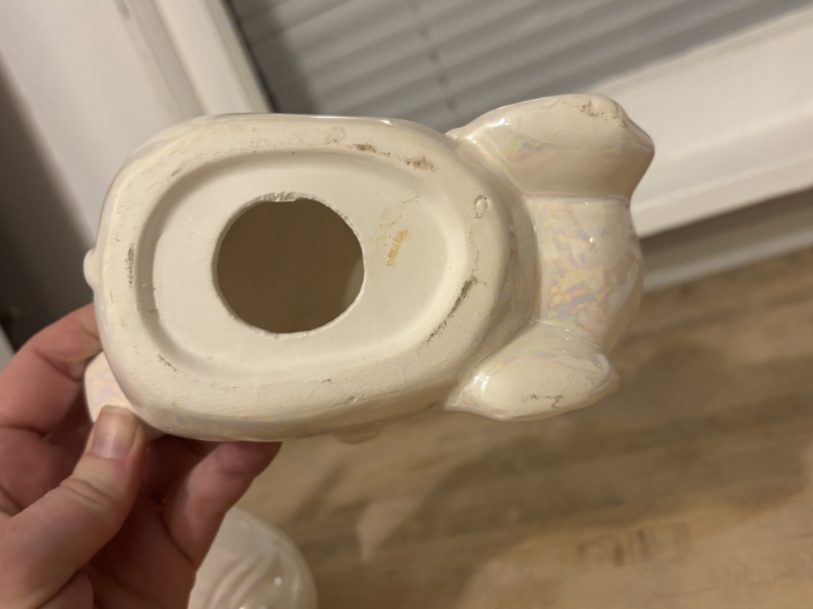 Vtg Lustreware Elephant Figurine 1950's Trunk Up LusterWare Gray & Pink MCM set