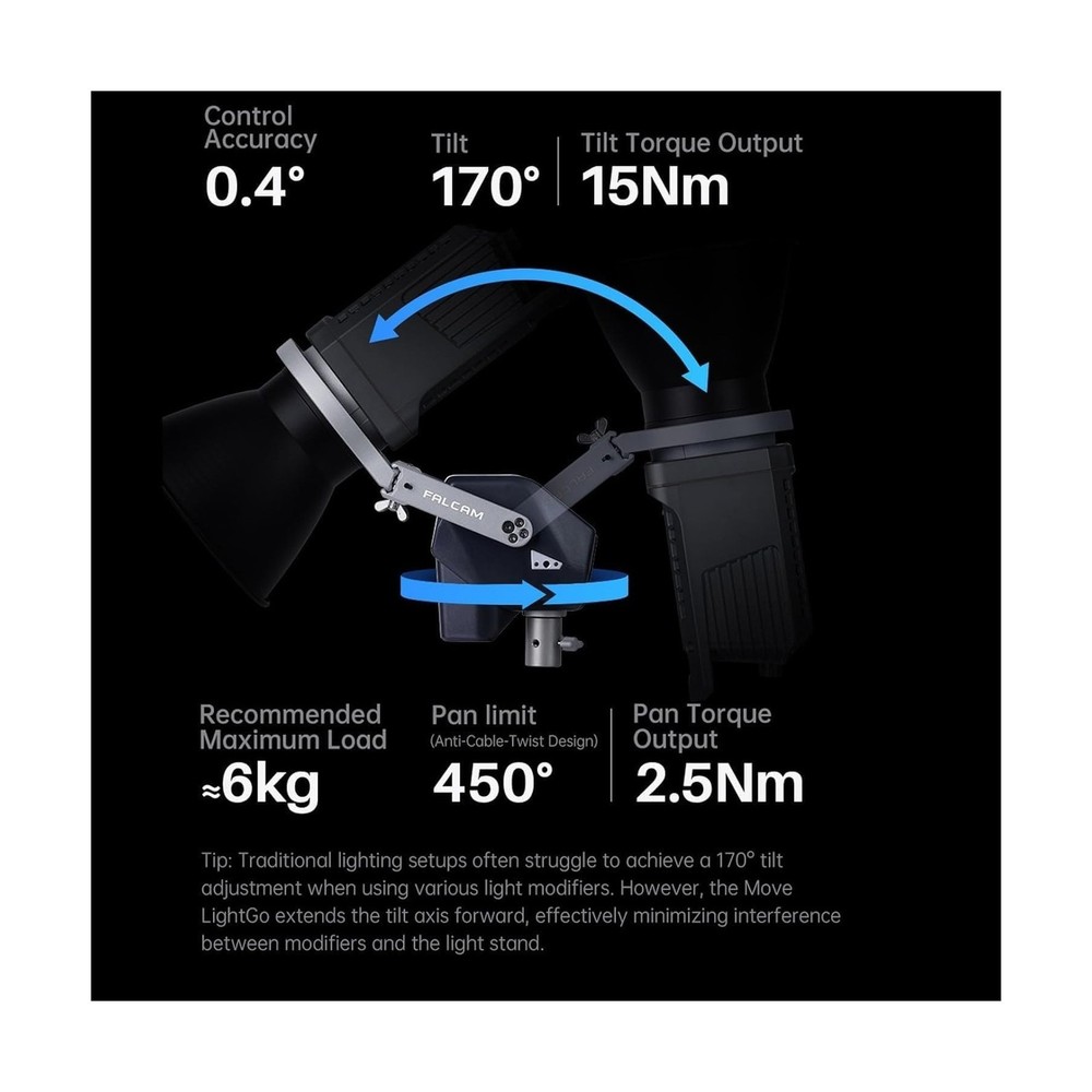Falcam Move LightGo Bowens Mount Portable Version M - Compatible with Aputure...