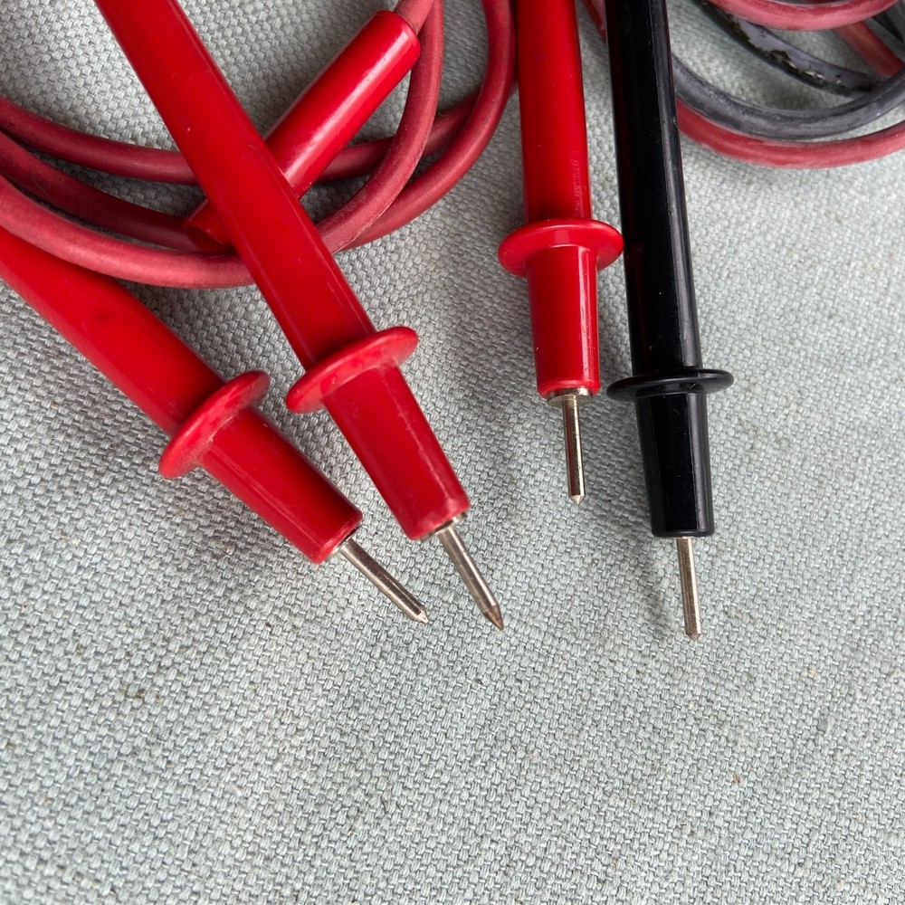 Vintage Meter Test Probe Leads 3 Red 1 Black Sets Lot 4 Electronics Computer