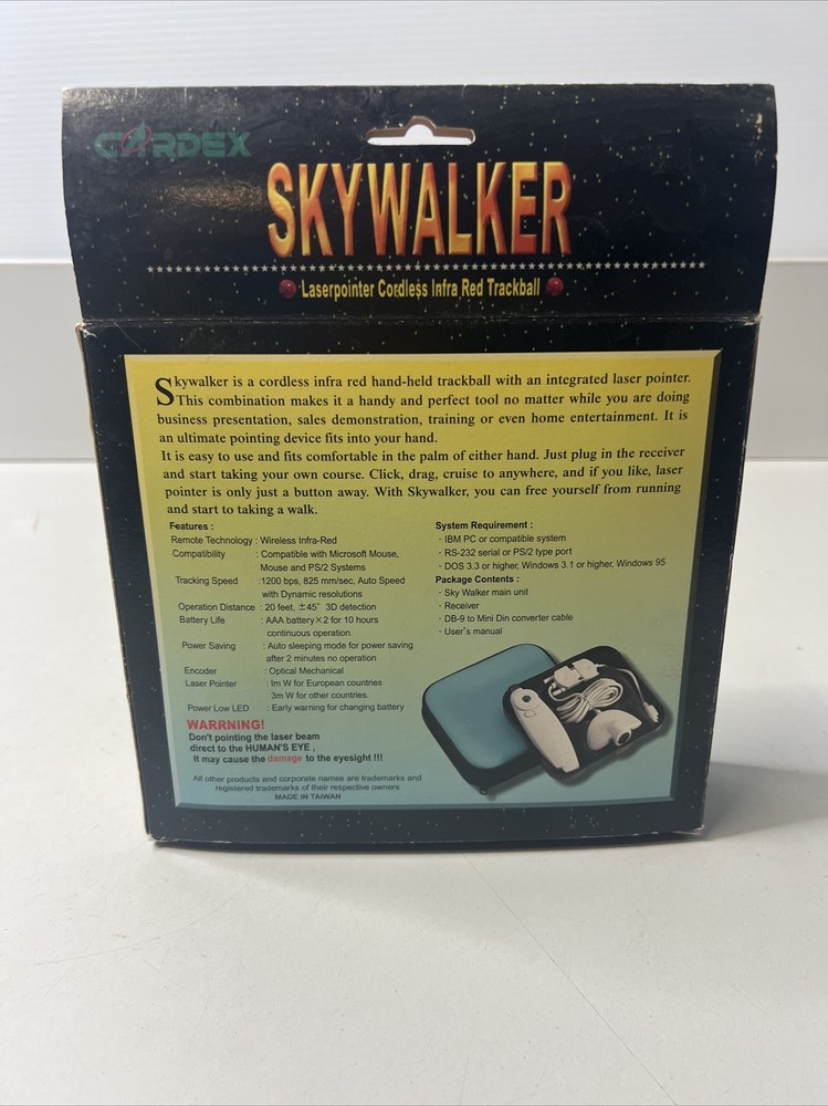 SKYWALKER Laser pointer cordless infra red trackball windows (1)