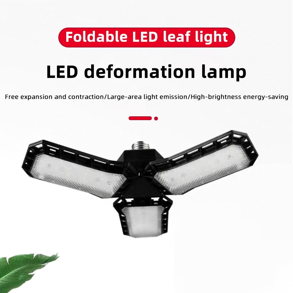 80W LED Garage Shop Light Bulb Adjustable Panel E26 Screw Socket Deformable