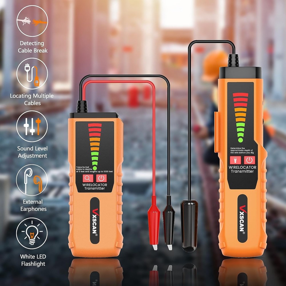 F04 Underground Cable Tracker Wire Cable Non-Destructive Locator Tracker Tester