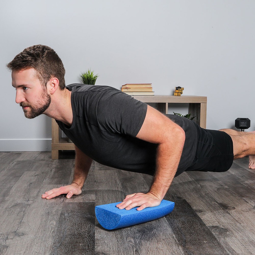 Cando Foam Roller - Blue Pe Foam - 6" X 36" - Half-Round