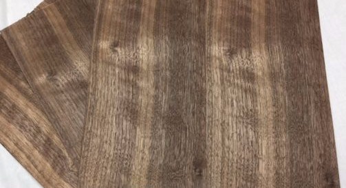 Walnut Wood Veneer, Raw/Unbacked - Pack of 3 - 9" x 9" x 0.024" Sheets