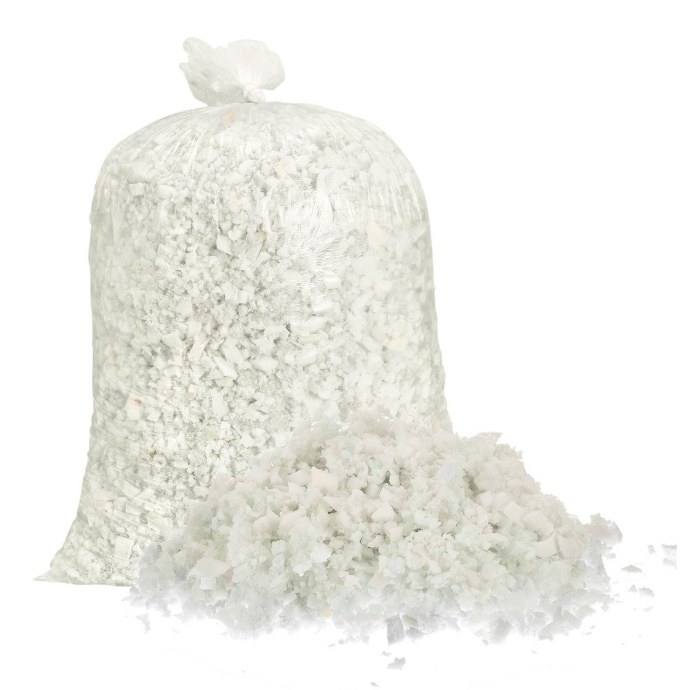 Shredded Memory Foam Filling 5 Pounds Bean Bag Filler Foam White