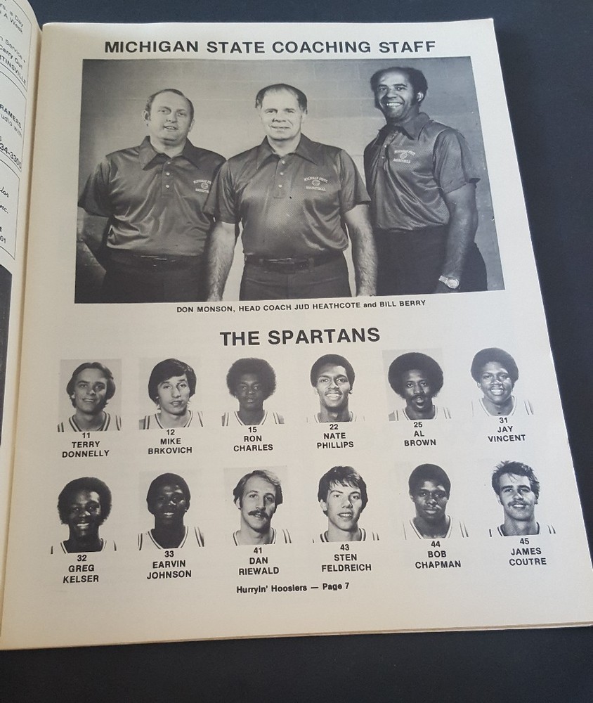 EXTREMELY RARE!! MAGIC EARVIN JOHNSON FRESHMAN YEAR MICHIGAN STATE 1978 PROGRAM