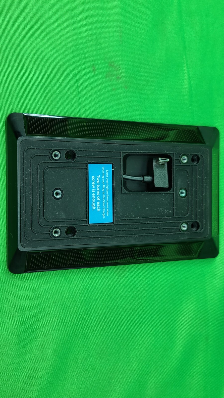 Ring 5AT3S7 Black Solar Charger Ring Battery Video Doorbell Micro USB