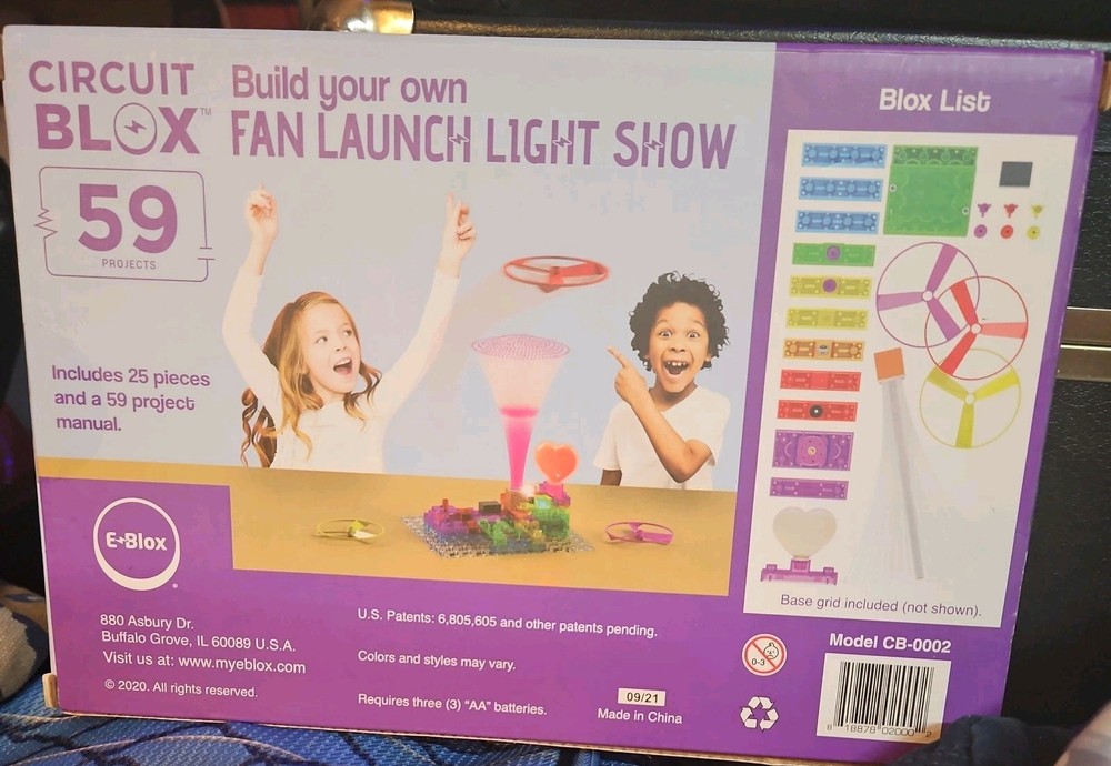 Creative Building Block Fan Launch Circuit Blox STEM Educational Science