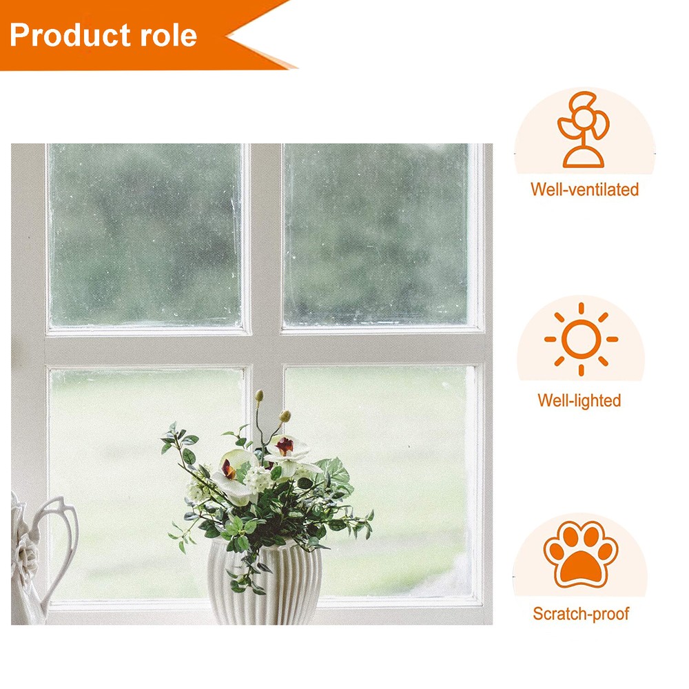 Doors Windows Screen Replacement PVC / nylon Screen Mesh Roll Cuttable DIY