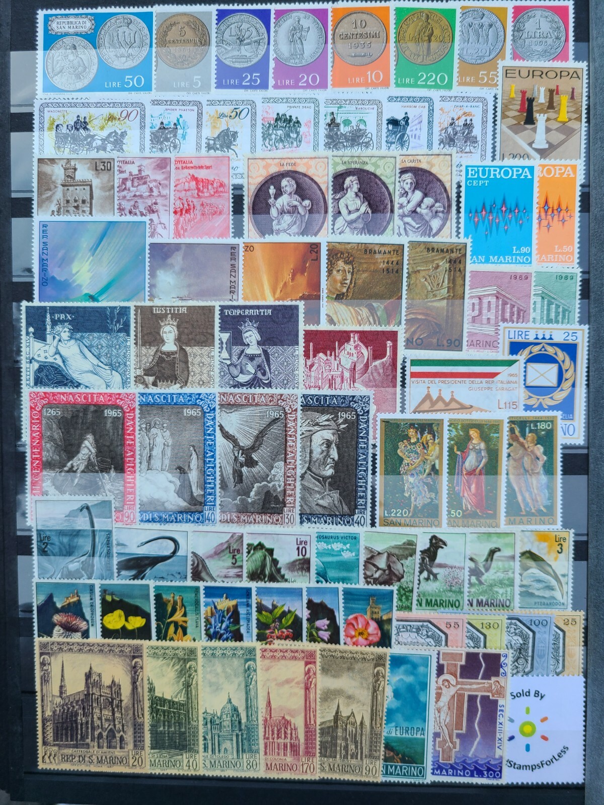 Stamp Collection San Marino MNH - 400 Different Stamps in Full Sets & Singles