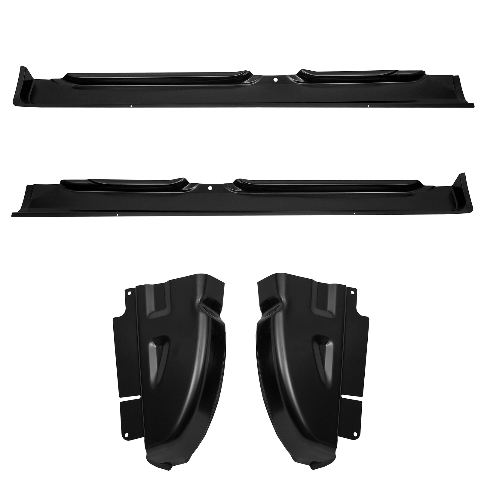 4PCS For 2002-2009 Dodge Ram Quad Cab 1500 2500 3500 Rocker Panels & Cab Corners