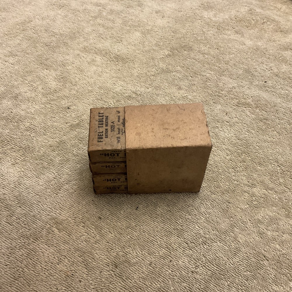 WWII US MILITARY C Ration Heating Fuel Tablet Pack Of 4 Boxes NOS Bin C-1