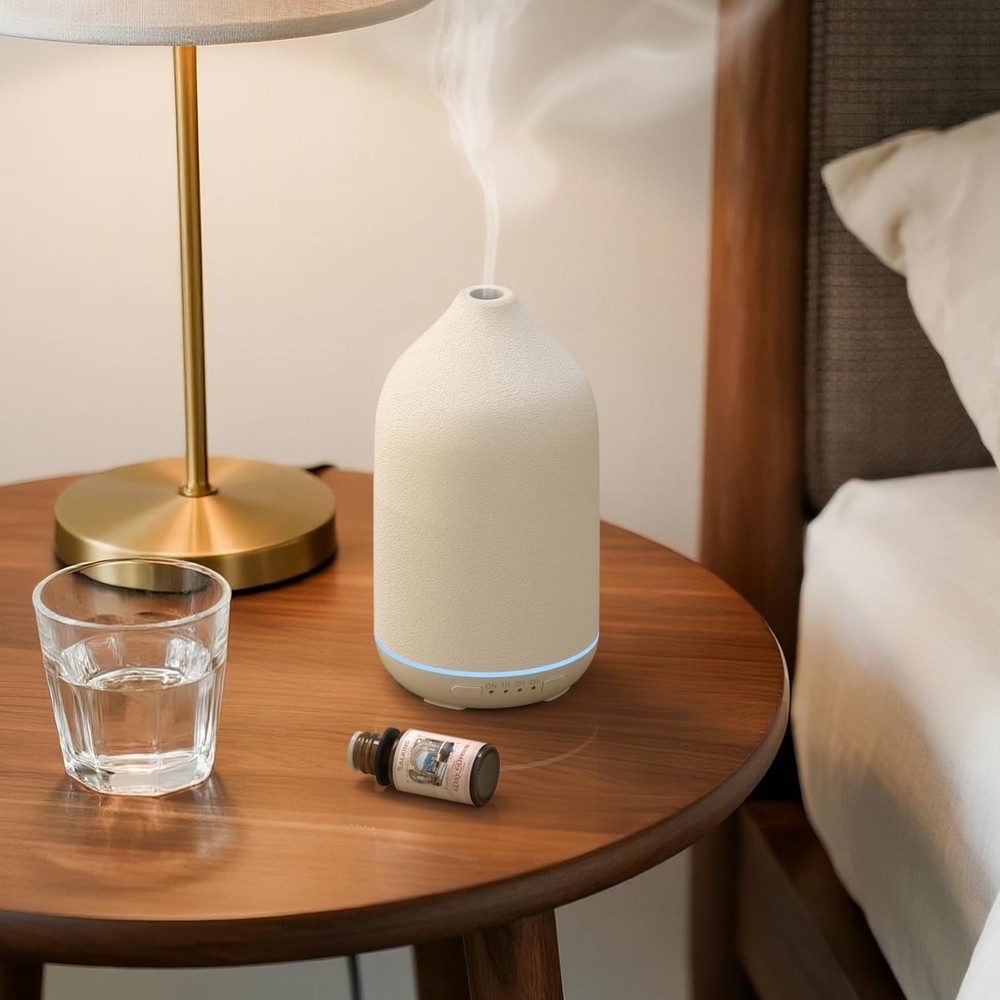SALKING 200ml Ceramic Essential Oil Diffuser, Stone Diffusers for White